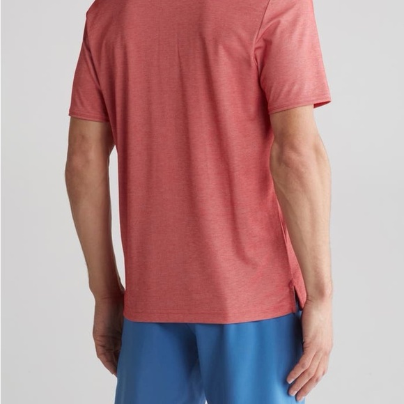 Travis Mathew “Wine Tasting” Red Excursion Knit Golf Polo Medium - Picture 3 of 10